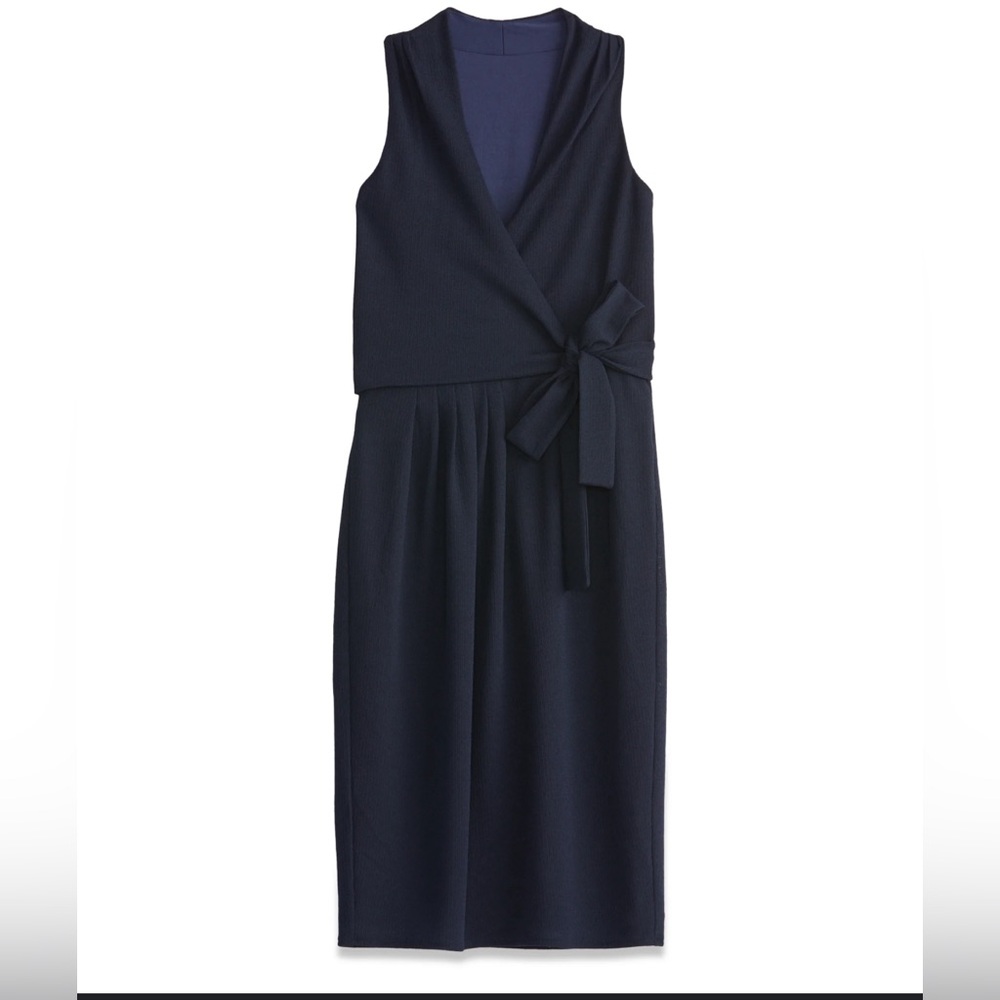 Rachel Roy Collection Navy Blue Sweater Tie Dress. Size: Large